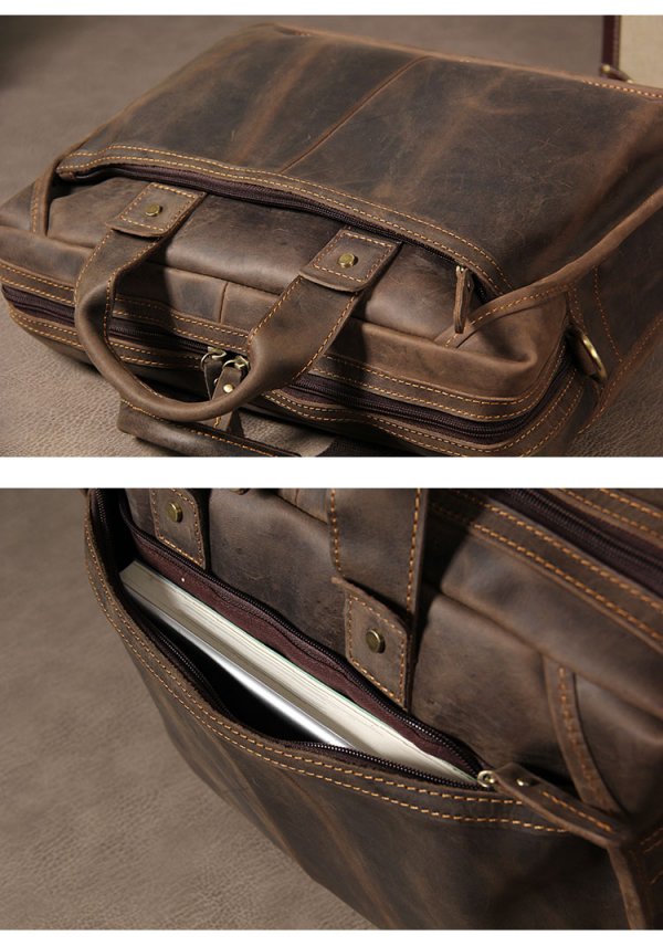 Men's Fashion Vintage Crossbody Computer Briefcase